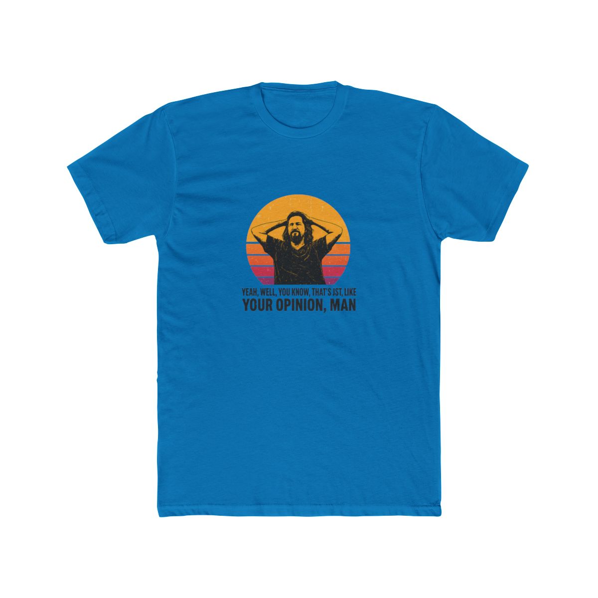 The Dude Your Opinion Man Big Lebowski Funny T-Shirt - alternate angle 5, merchandise