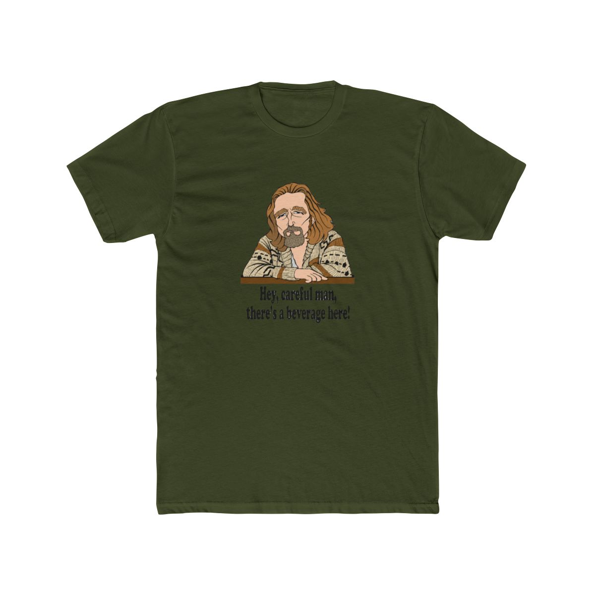 The Big Lebowski Fan Art T Shirt - Dude Abides Movie Gift - alternate angle 3, merchandise