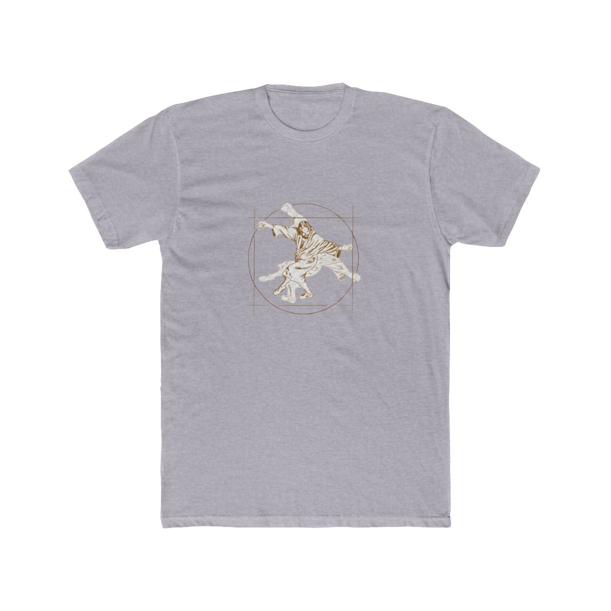 Vitruvian Dude - Big Lebowski Yoga Pose T Shirt - alternate angle 4, merchandise