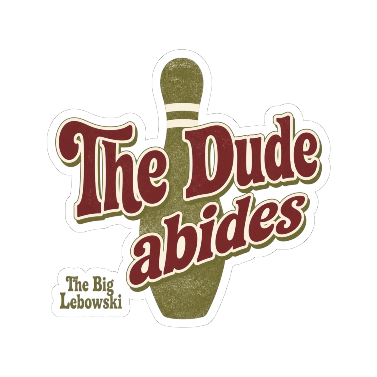 The Big Lebowski "The Dude abides" Sticker - Official Stickers merchandise