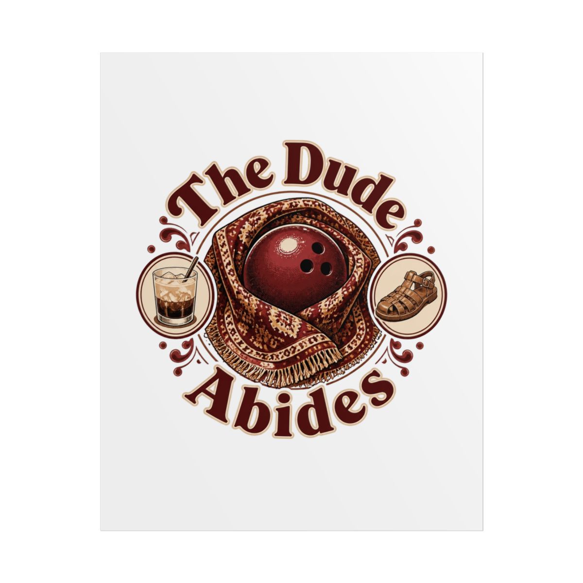 The Big Lebowski "The Dude Abides" Poster - Official Accessories merchandise