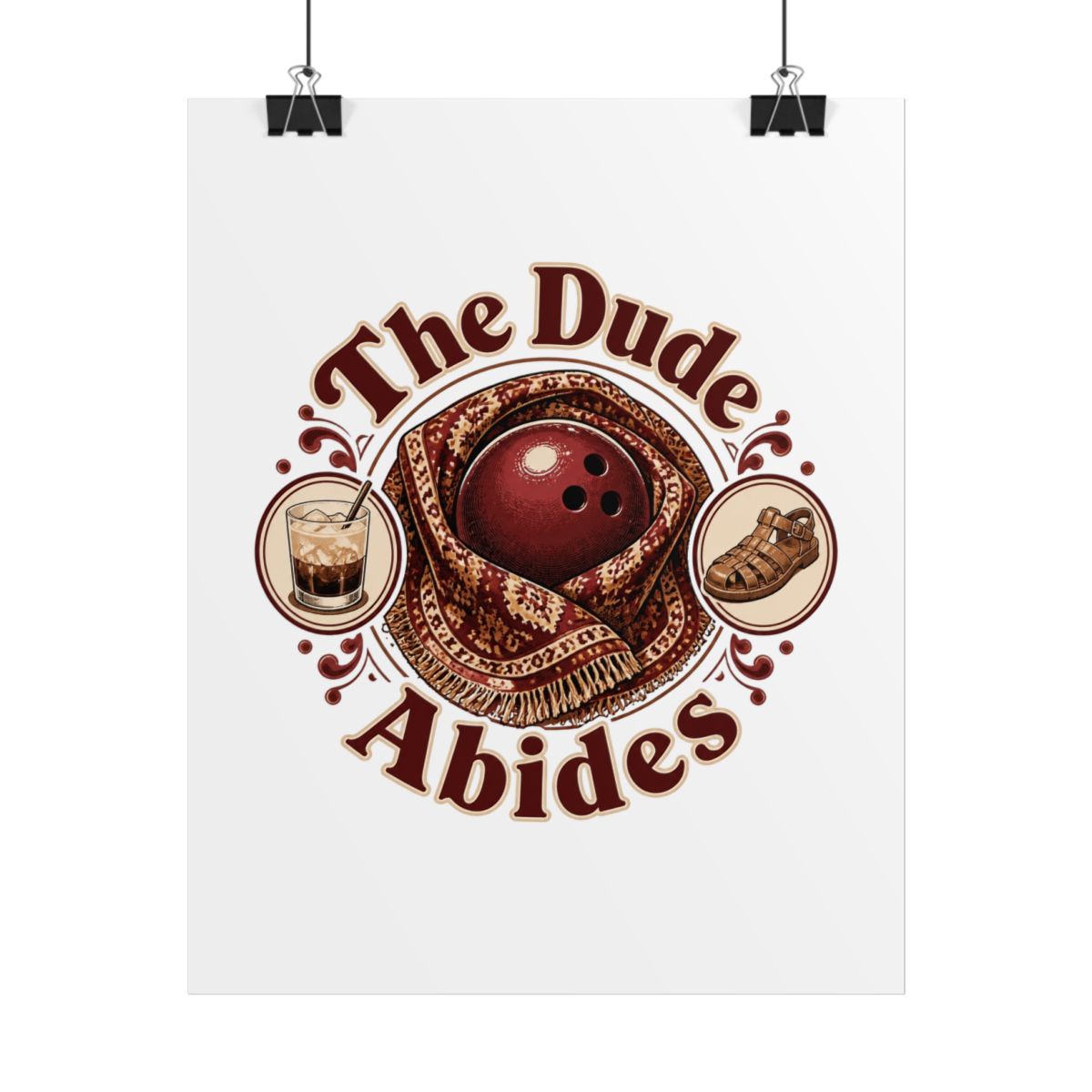 The Big Lebowski "The Dude Abides" Poster — official The Big Lebowski Accessories