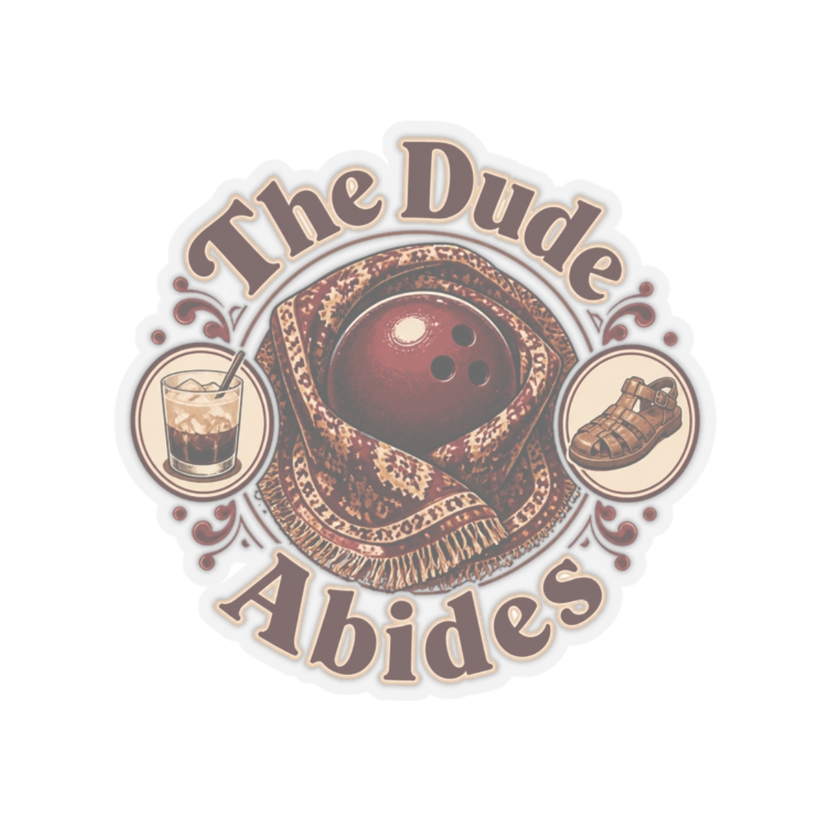 The Big Lebowski "The Dude Abides" Sticker