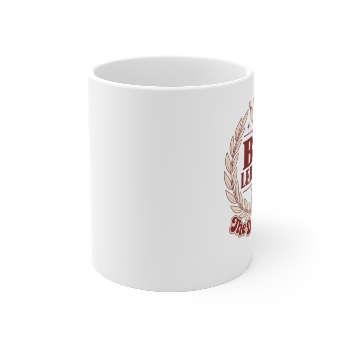The Big Lebowski "The Dude abides" White Mug - alternate angle 1, merchandise